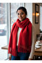 Plain Scarf, Shawl – Soft Textured, Fringed, Winter & Casual Stylish Scarf, Unisex