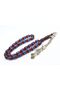 Capsule Cut Daily Size Burgundy Blue Turquoise Crimped Amber Prayer Beads - 3