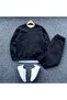 2-Piece Oversize Unisex 3 Thread Ribbed Top and Bottom Set - 2