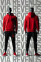 Los Angeles La Printed 3-Thread Fleece-Lined Hooded Tracksuit Set