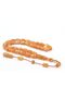 Halil Usta Signature Barrel Model Large Size Maroon Orange Crimped Amber Prayer Beads