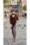 Women's Front Collar V Mock Neck Loose Balloon Sleeve Knitted Knitwear Sweater