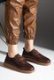 Women's Brown Genuine Leather Soft Design Orthopedic Lightweight Oxford Casual Shoes - 3