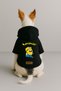 Printed Dog and Cat Outfit & Dress with Fleece Inside - Black Color K Hooded Hoodie B2Ff3 - 2