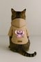 Printed Dog and Cat Clothing & Dress with Fleece Inside - Beige Color K Hooded Hoodie B2Bf2 - 3