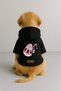 Printed Dog and Cat Clothing & Dress with Fleece Inside - Black Color K Hooded Hoodie B9B02