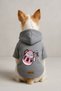 Printed Dog and Cat Clothing & Dress with Fleece Inside - Gray Color K Hooded Hoodie B9B02