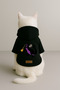 Printed Dog and Cat Clothing & Dress with Fleece Inside - Black Color K Hooded Hoodie Ba634 - 3