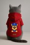 Printed Dog and Cat Clothing & Dress with Fleece Inside - Red Color K Hooded Hoodie B37Af - 3