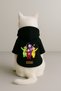 Printed Dog and Cat Clothing & Dress with Fleece Inside - Black Color K Hooded Hoodie Bcd2E - 3