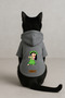 Printed Dog and Cat Clothing & Dress with Fleece Inside - Grey Color K Hooded Hoodie B4D8C - 3