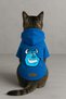 Printed Dog and Cat Clothing & Dress with Fleece Inside - Blue Color K Hooded Hoodie Bd361 - 3