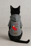 Printed Dog and Cat Clothing & Dress with Fleece Inside - Gray Color K Hooded Hoodie B4974 - 3