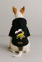 Printed Dog and Cat Clothing & Dress with Fleece Inside - Black Color K Hooded Hoodie B75Ad - 2
