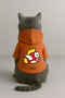 Printed Dog and Cat Clothing & Dress with Fleece Inside - Orange Color K Hooded Hoodie B7F3C - 3