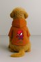 Printed Dog and Cat Clothing & Dress with Fleece Inside - Orange Color K Hooded Hoodie Bafc2