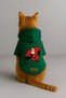 Printed Dog and Cat Clothing & Dress with Fleece Inside - Green Color K Hooded Hoodie B61Ce - 3