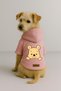Printed Dog and Cat Clothing & Dress with Fleece Inside - Pink Color K Hooded Hoodie B693E