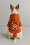 Printed Dog and Cat Clothing & Dress with Fleece Inside - Orange Color K Hooded Hoodie B37Af - 2