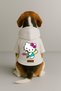 Printed Inside Fleece Dog and Cat Clothing & Dress - White Color K Hooded Hoodie B8228