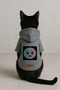 Printed Dog and Cat Clothing & Dress with Fleece Inside - Grey Color K Hooded Hoodie Befad - 3