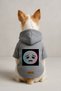 Printed Dog and Cat Clothing & Dress with Fleece Inside - Grey Color K Hooded Hoodie Befad