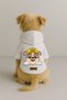Printed Dog and Cat Clothing & Dress with Fleece Inside - White Color K Hooded Hoodie Bb075 - 2