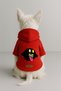 Printed Dog and Cat Clothing & Dress with Fleece Inside - Red Color K Hooded Hoodie Bc3E5
