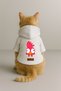 Printed Dog and Cat Clothing & Dress with Fleece Inside - White Color K Hooded Hoodie B046D - 3
