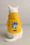 Printed Dog and Cat Clothing & Dress with Fleece Inside - Yellow Color K Hooded Hoodie Bfa31 - 3