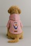 Printed Dog and Cat Clothing & Dress with Fleece Inside - Pink Color K Hooded Hoodie B5Bb6 - 2