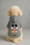 Printed Dog and Cat Clothing & Dress with Fleece Inside - Gray Color K Hooded Hoodie B14E6 - 2