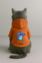 Printed Dog and Cat Clothing & Dress with Fleece Inside - Orange Color K Hooded Hoodie Bfa31 - 3
