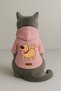 Printed Dog and Cat Clothing & Dress with Fleece Inside - Pink Color K Hooded Hoodie Bf473 - 3