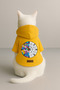 Printed Dog and Cat Outfit & Dress with Fleece Inside - Yellow Color K Hooded Hoodie Bab02 - 3