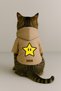 Printed Dog and Cat Clothing & Dress with Fleece Inside - Beige Color K Hooded Hoodie Bb09B - 3