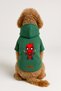Printed Dog and Cat Clothing & Dress with Fleece Inside - Green Color K Hooded Hoodie B3Eb0 - 2