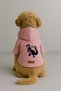 Printed Dog and Cat Clothing & Dress with Fleece Inside - Pink Color K Hooded Hoodie Ba634 - 2