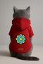Printed Dog and Cat Clothing & Dress with Fleece Inside - Red Color K Hooded Hoodie B39C4 - 3