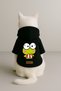 Printed Dog and Cat Clothing & Dress with Fleece Inside - Black Color K Hooded Hoodie B2Eea - 3