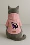 Printed Dog and Cat Clothing & Dress with Fleece Inside - Pink Color K Hooded Hoodie Ba634 - 3