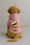 Printed Dog and Cat Clothing & Dress with Fleece Inside - Pink Color K Hooded Hoodie B75Ad - 2