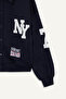 Polo Neck Printed Snap Fastener Bomber Jacket F9241Ax25Wn - 4