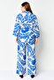 Women Allover Print Long Sleeve Top And Bottom Set, Multicolor - 2