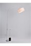 Modern Floor Lamp with Adjustable Shelf and Natural Marble Tray - (White) - 4