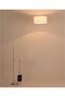 Modern Floor Lamp with Adjustable Shelf and Natural Marble Tray - (White) - 3