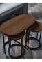 Round Coffee Table Set (1 Table + 2 Chairs) - 4