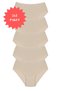 Women's High Waist Cotton Hipster Slip Panties Cotton Underwear 5 Li - 4