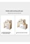 Modern dressing table with LED makeup mirror and 3 storage drawers, 100×40×120 cm (SHARPDO) - 4