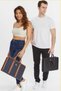 007 Bond Barber & Hairdresser Material Bag Quality Faux Leather Navy Blue - 6